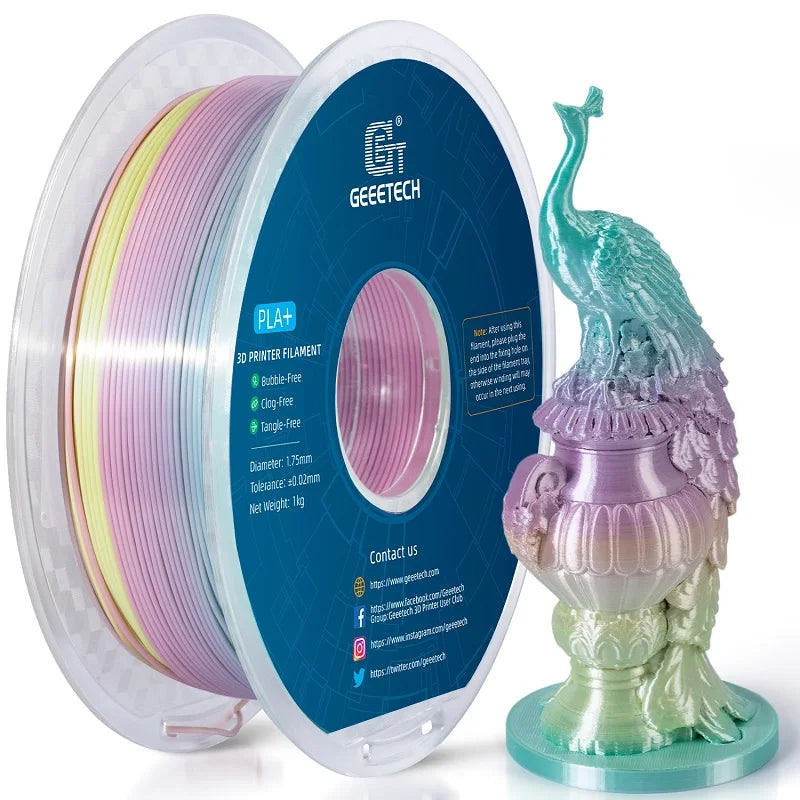 Geeetech 3d printer Filament PLA PETG Plastic 1kg 1.75mm,Tangle-Free, 3d printing wire materials, black, white, vacuum packaging