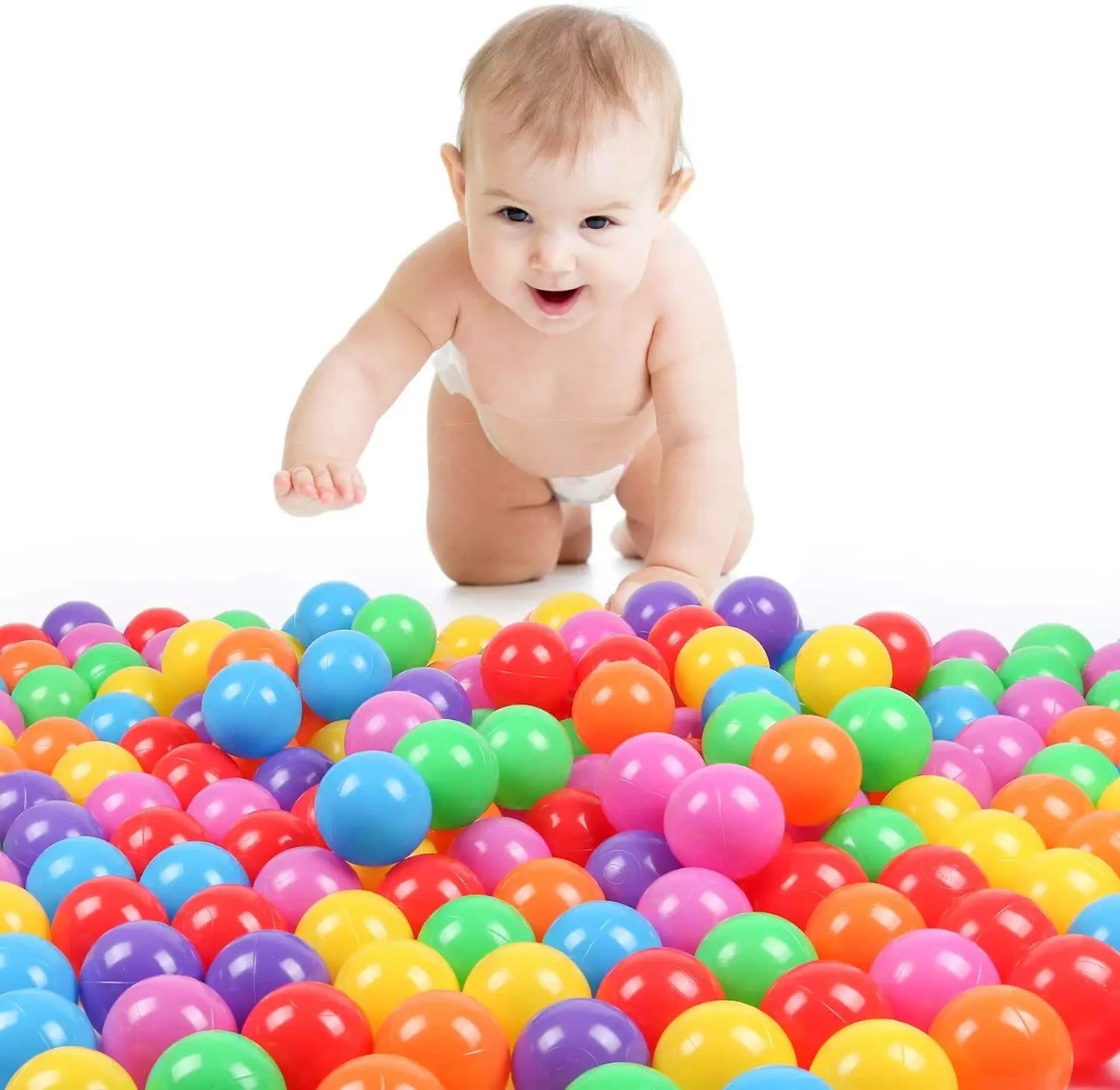 50Pcs Baby Plastic Ball Pit Balls Kids Toys Outdoor Sport Ball Eco-Friendly Water Pool Ocean Wave Balls Children Stress Air Ball