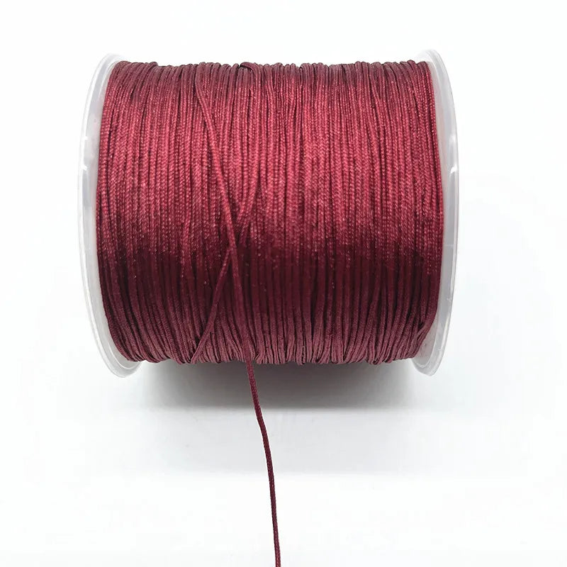 100M/Roll 0.8mm Nylon Cord Thread Chinese Knot Macrame Cord Bracelet Braided String DIY Tassels Beading Shamballa String Thread