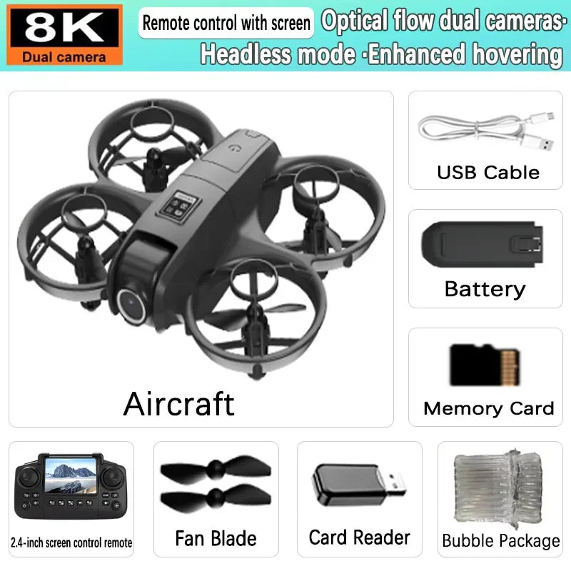 YP6 Mini Drone 8K Aerial HD Camera Drone 5G WIFI Record Large Screen Remote Control Intelligent Obstacle Avoidance Aerial Drone