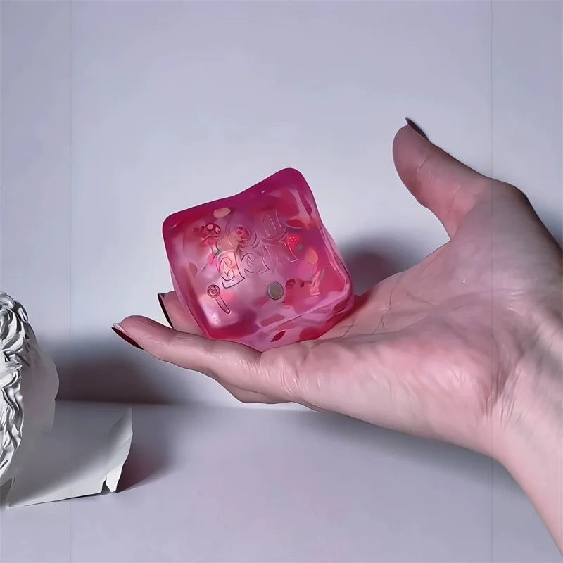 Needoh Nice Cube Dream Drop Jelly Cube Squish Toy Slow Rebound Desktop Ornament Non-toxic Antistress for Adults Kids Relax Gift