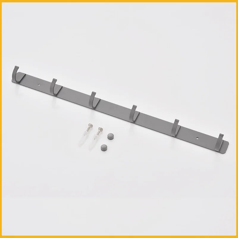 Space Aluminum With Multiple Robe Hooks Hanging Clothes Key Storage Hooks Save Space Towel Rack With Hook Bathroom Accessories