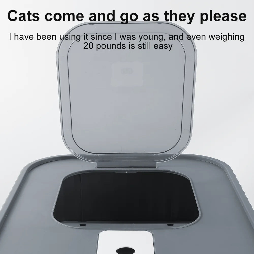 Cat Litter Box Hooded Cat Box Odor-Resistant Fully Enclosed Cat Toilet with Litter Scoop for Home Pets Supplies