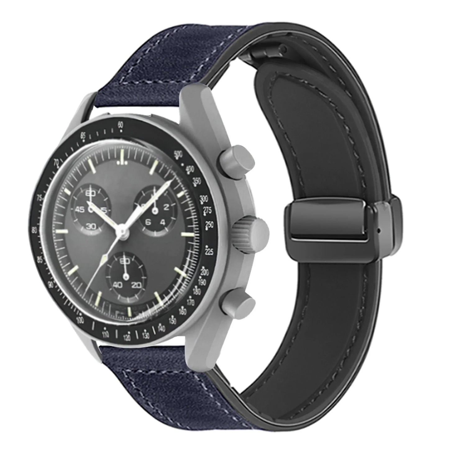 Leather+Silicone Strap For Omega X Swatch Joint MoonSwatch 20mm 22mm Magnetic Band For Xiaomi Watch S4 S3 S2 S1/Huawei GT2 3 4 5