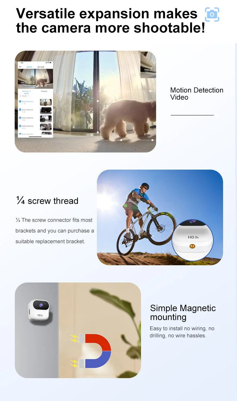 Ourlife A800 Mini Camera 1080P WiFi Smart Home Security Camera Monitor Camcorders Video Surveillance Camera With Motion Tracking