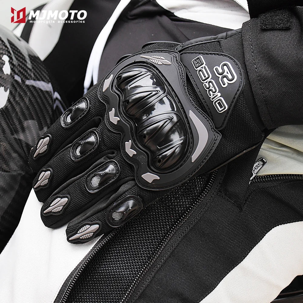 Ummer Breathable Full Finger Motorcycle Gloves Non-slip Wear-resistant Motocross Racing Gloves Touch Screen Moto Biker Gloves