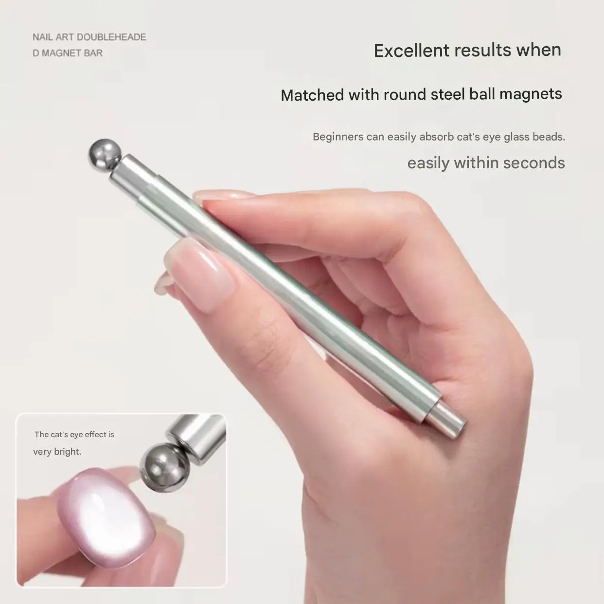 MIANEL New Upgrade 3-Second Hollow Cat Eye Magnet Strong Power Ring Magnet Fast Black Hole Effect for Magnetic Nail Art Beginner