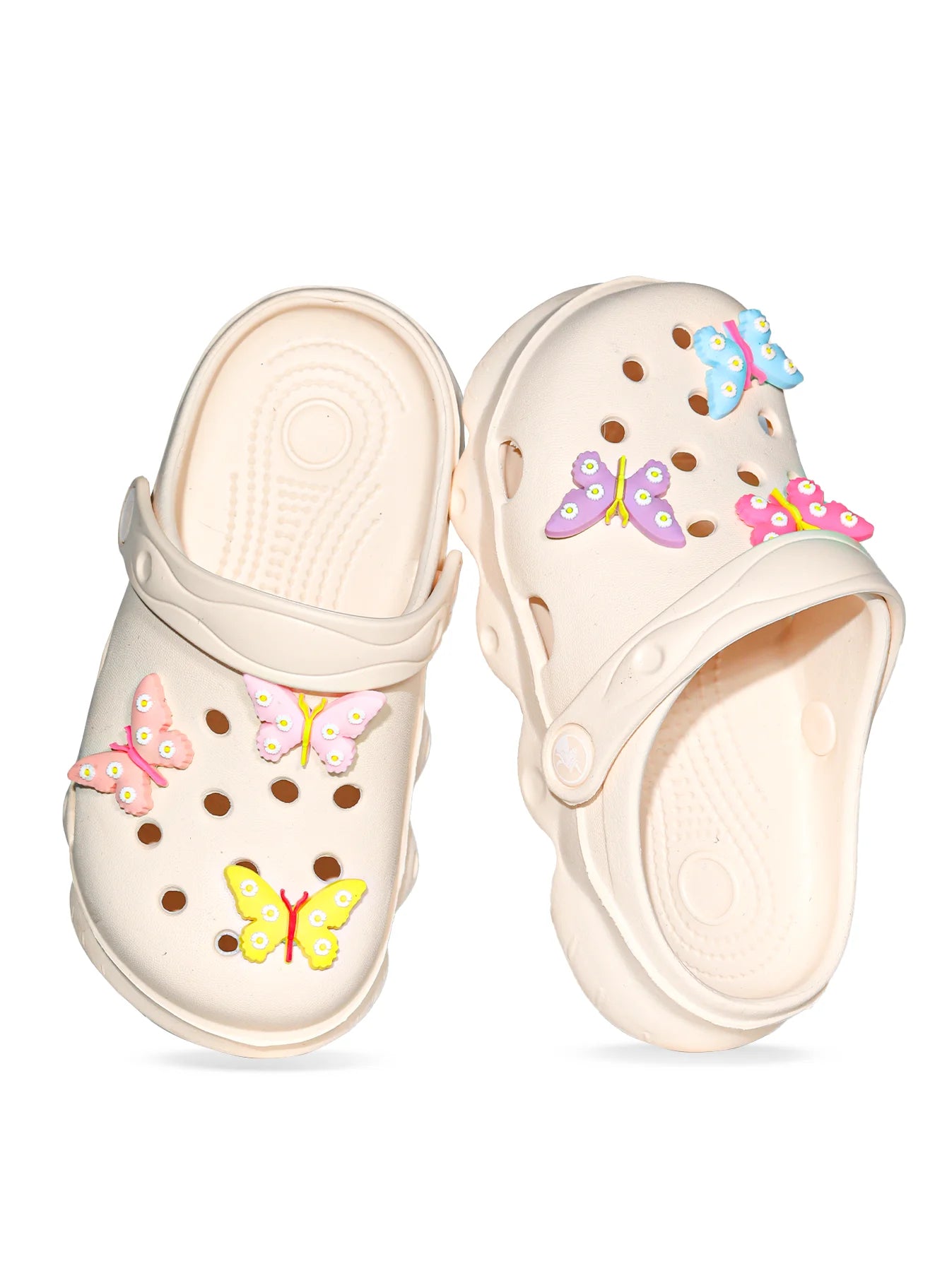 Comfortable and lightweight girls' clogs, can be worn in all seasons, exquisite butterfly shoes,summer hot beach shoes 1214