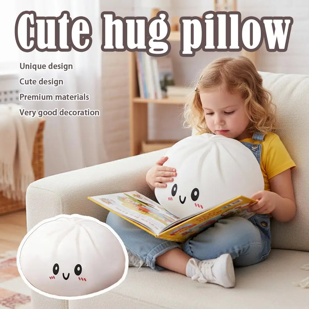 Large Steamed Bun Squeeze Toy Big Squishies Anti Stress Reliever Fidget Toy for Adults Kids Birthday Gift Soft Food Pillow Decor