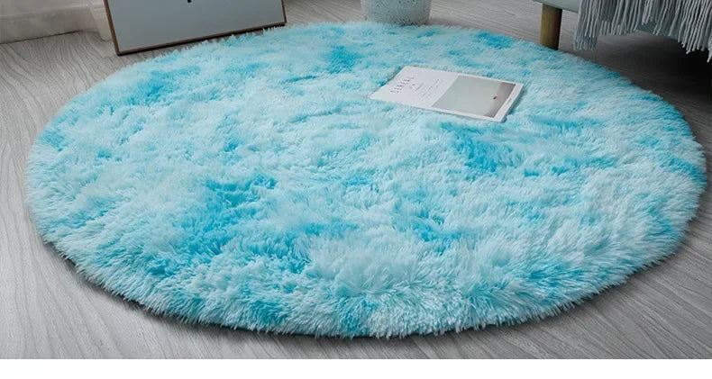Super Soft Plush Round Rug Mat Fluffy White Carpets For Living Room Home Decor Bedroom Kid Room Decoration Salon Thick Pile