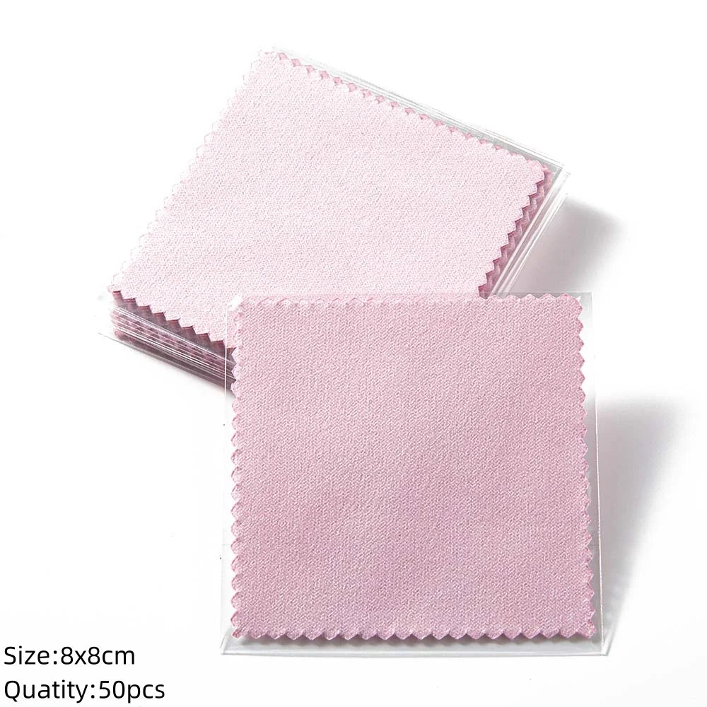 10/50pc Silver Polish Cleaner Cloth Soft Clean Napkins Wipes for Silverware Gold Jewelry Tool Equipment Making Supplies Handmade