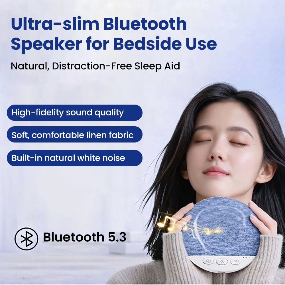 Mini Ultra Thin Bluetooth 5.4 Sleep Aid Speaker HiFi Stereo White Noise Multi-Functional under Pillow Home Sleep Timer Audio