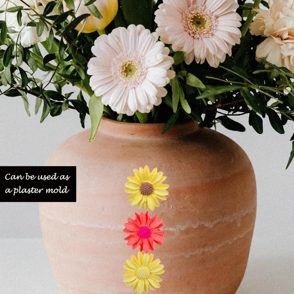 Daisy Silicone Scented Candle Mold Sunflower Candle Resin Crafting Mold for DIY Car Decor Handmade Chrysanthemum Drip Glue Gifts
