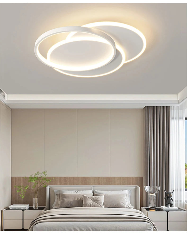 Modern Nordic Led Ceiling Light Square Minimalist Lamps for Kitchen Living Dining  Room Art Home Decoration Chandelier
