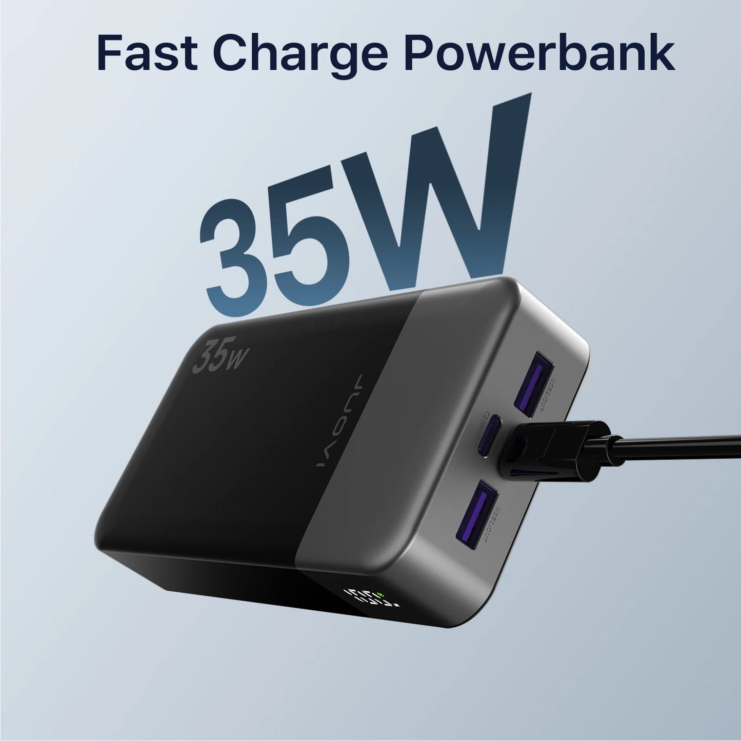 20000mAh Power Bank JUOVI Portable Charger 35W PD 3.0 QC 4.0 Fast Charging Phone Charger With LED Display Travel Battery Pack