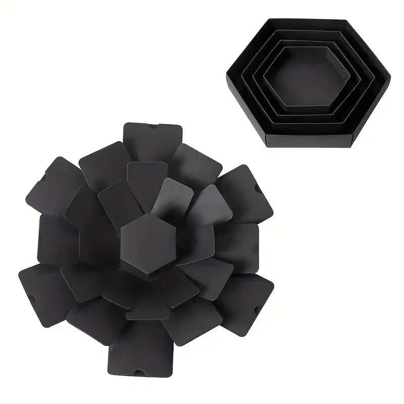 Hexagonal Surprise Blast Gift Box diy Handmade Album Birthday Valentine's Day Wedding Proposal Gift Memorial Album