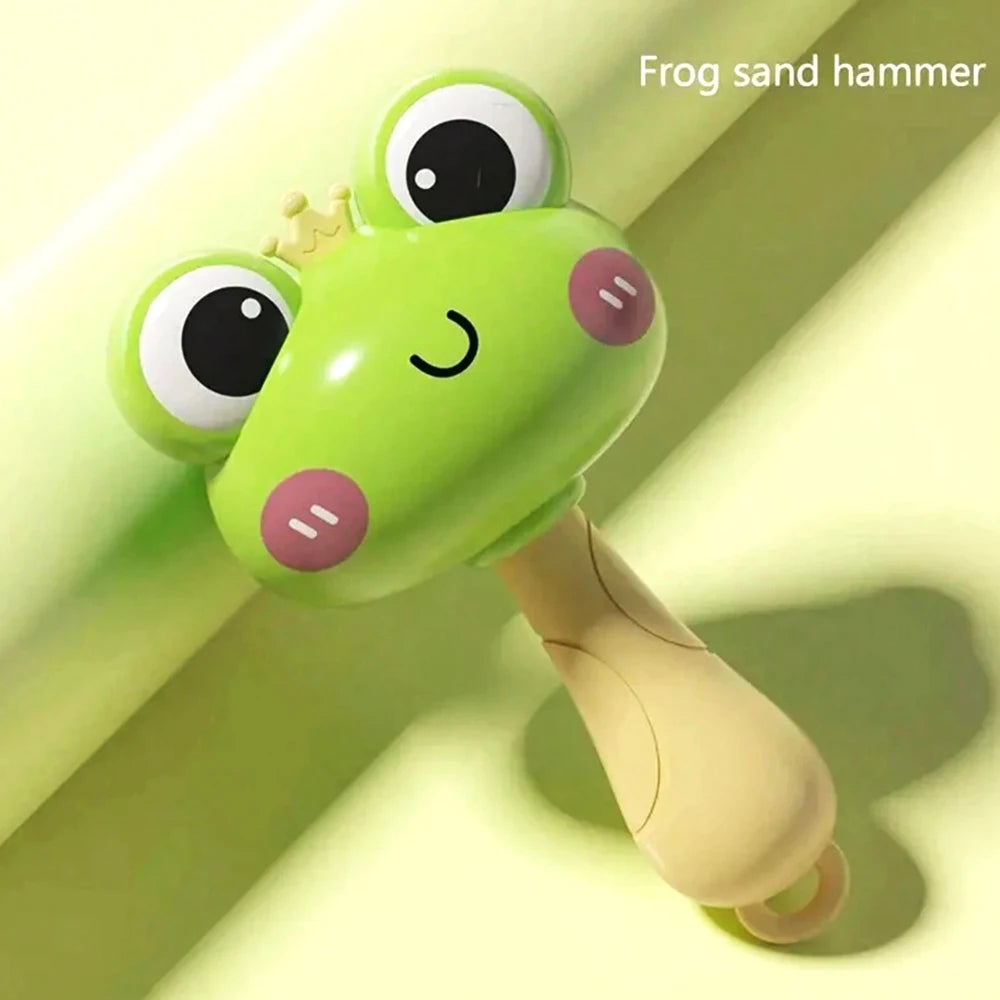 Cartoon Rattle, Newborn Sensory Grasp Toy, Chew-Safe Early Ed Handbell for Xmas & Bday Gifts