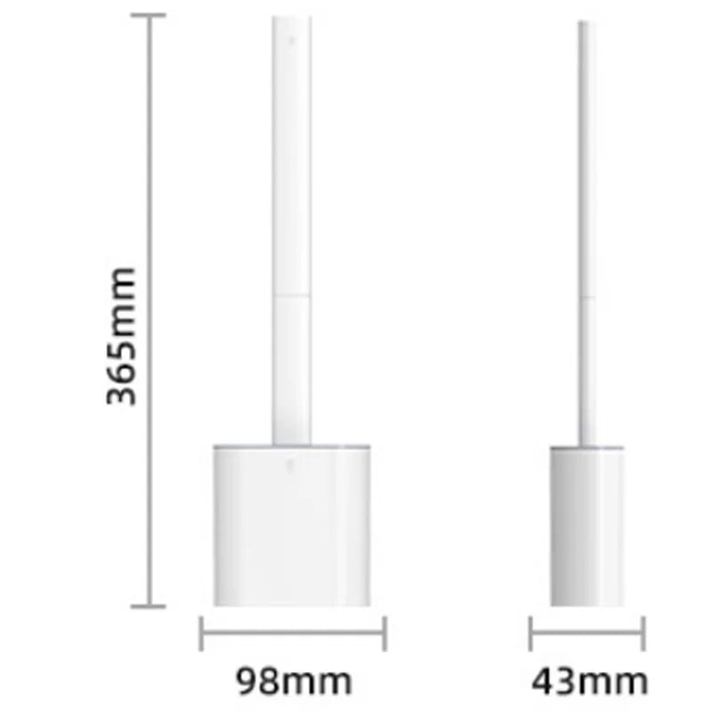 Toilet Brush Water Leak Proof With base Silicone Wc Flat Head Flexible Soft Bristles Brush with Quick Drying Holder Set
