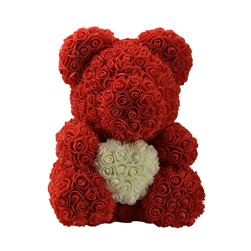 Girlfriend Gifts 25cm/40cm Soap Foam Bear Rose Teddy Rose Bear Artificial Flowers Wedding Birthday Valentines Gift for Women