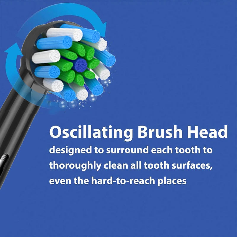 4pcs EB50 Cross Action Replacement Brush Heads For Oral B D12 D16 D100 3757 3709 pro3 pro1max electric toothbrush
