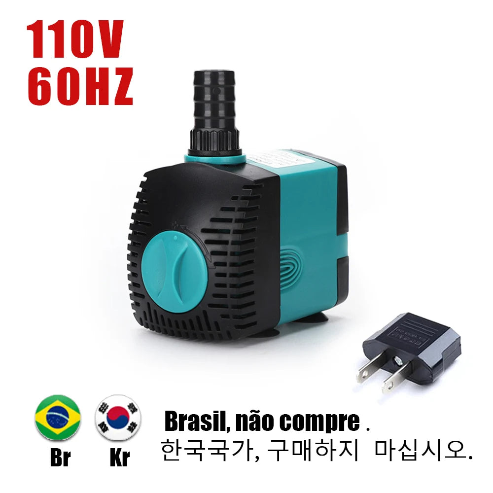 Ultra-Quiet 3/6/10/15/25/35/50/60W Submersible Water Fountain Pump Filter Fish Pond Aquarium Water Pump Tank Fountain
