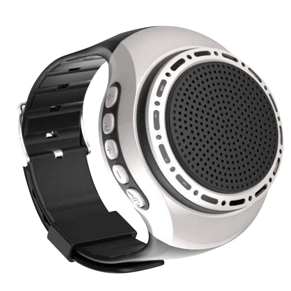 U6 Wrist Watch Bluetooth Speaker With FM Radio USB Charging Portable Outdoor Sports Running Wearable Speaker Wireless Subwoofer