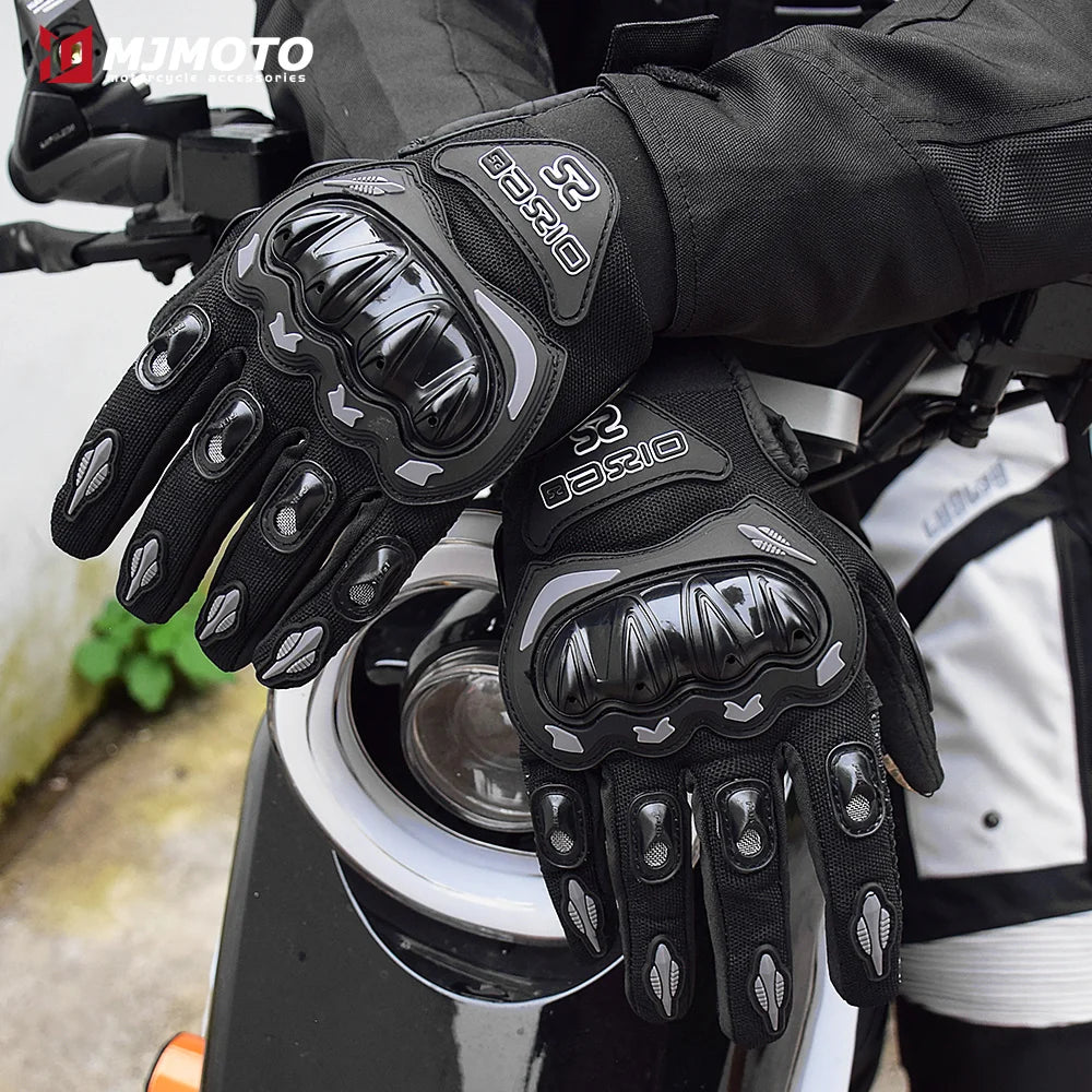 Ummer Breathable Full Finger Motorcycle Gloves Non-slip Wear-resistant Motocross Racing Gloves Touch Screen Moto Biker Gloves