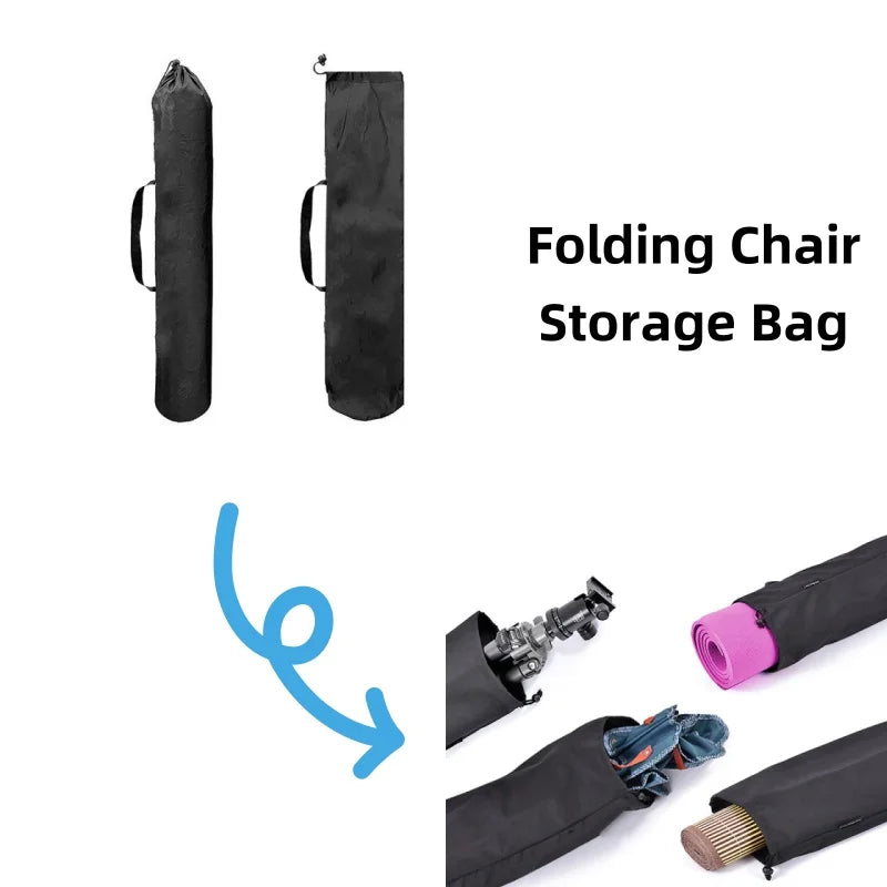 〔CC33〕Camping Chair Storage Bags Round Bottom Drawstring Storage Bag Portable Durable Cover Picnic Folding Bag(only bag,no chair