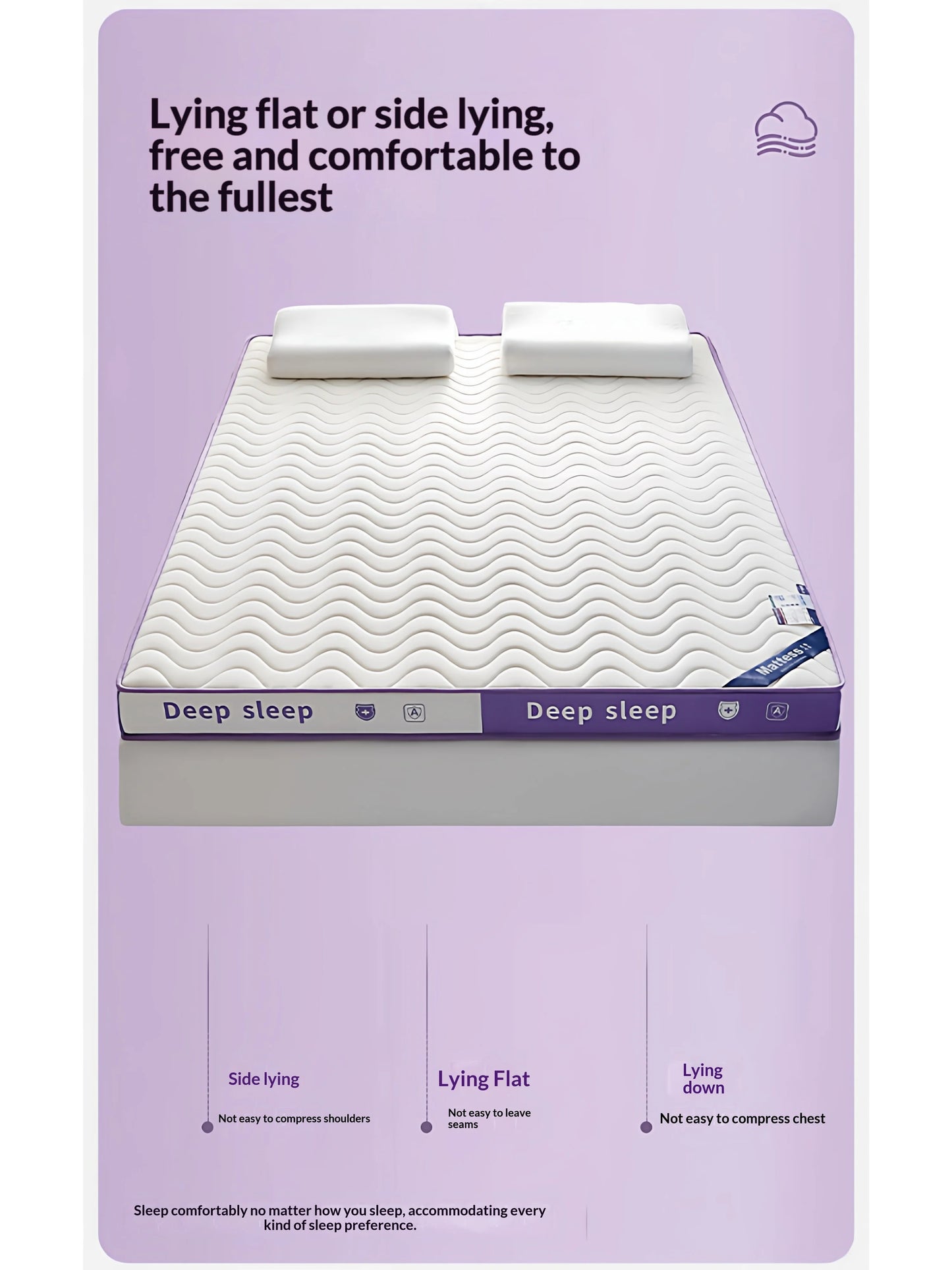 Filler latex non-full latex Foam Mattress King Queen Twin Cooling Gel Breathable Hypoallergenic Orthopedic Pressure