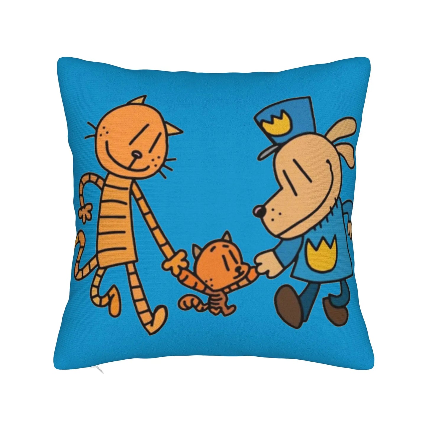 DogMan Petey the Cat x Dog Man Pillowcase Double-sided Printing Fabric Cushion Cover Decor  Pillow Case Cover Bed Zipper 40*40cm