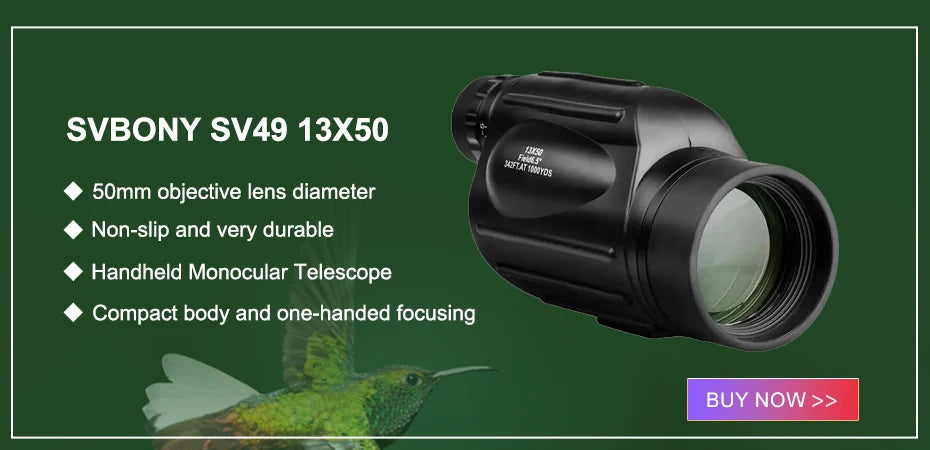 Svbony Telescope SV49 13x50 Monocular Powerful,Professional Monoculars,Waterproof,camping Equipment,for travel and hunting