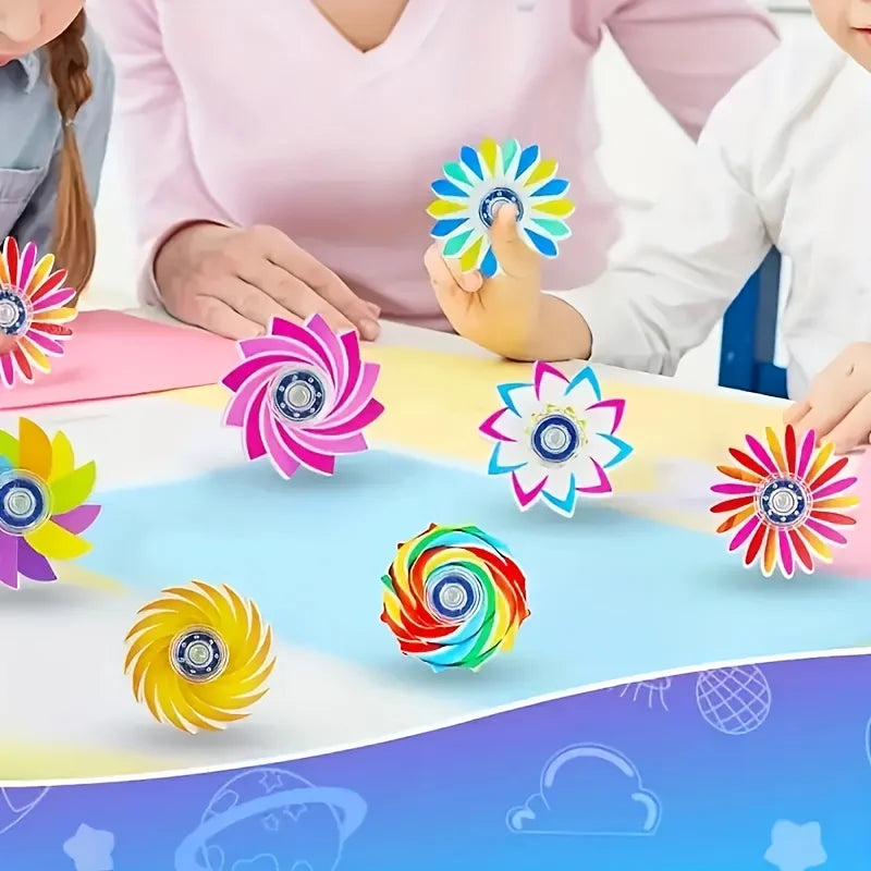 5/10/20pcs Mini Ranbow Fidget Spinner Sensory Stress Relief Toys Kids Birthday Party Favor Classroom Prize Goodies Bags Stuffer