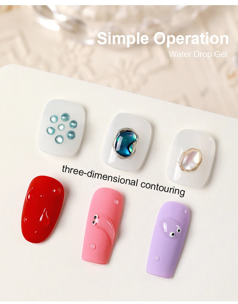 AS Water Drop Wave Gel Nail Gel Polish Clear Ripple Gel Nail Vernis Varnish Glue Phototherapy 15ml Glass Water Drop Glue