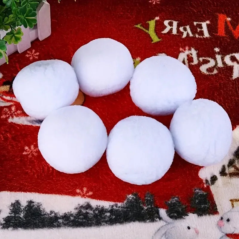 30/60pcs Christmas snowball decoration indoor simulated snowball for snowball fight Plush snowball Christmas decoration