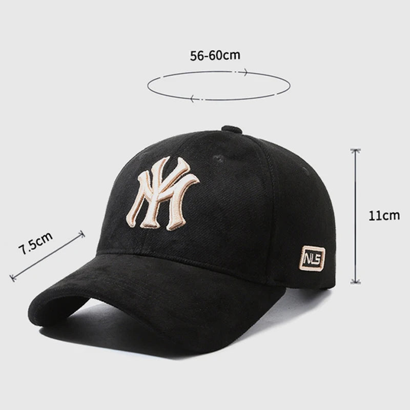 Fashion Embroidered Letters Baseball Cap for Men Women, Adjustable Unisex Couple Matching Sun Hat, Trendy Casual Duck Bill Cap