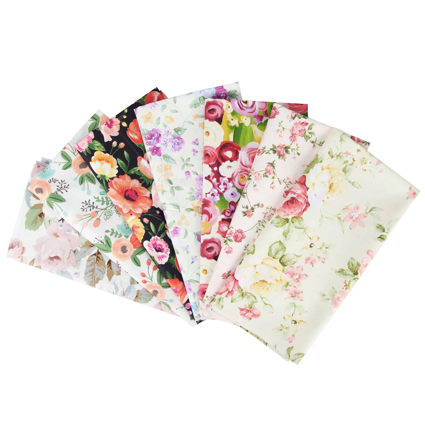 7PCS 25 x 25cm/50 x 50cm Squares Cotton Craft Fabric Cloths for DIY Bundle Patchwork Quilting Sewing Scrapbooking Artcraft