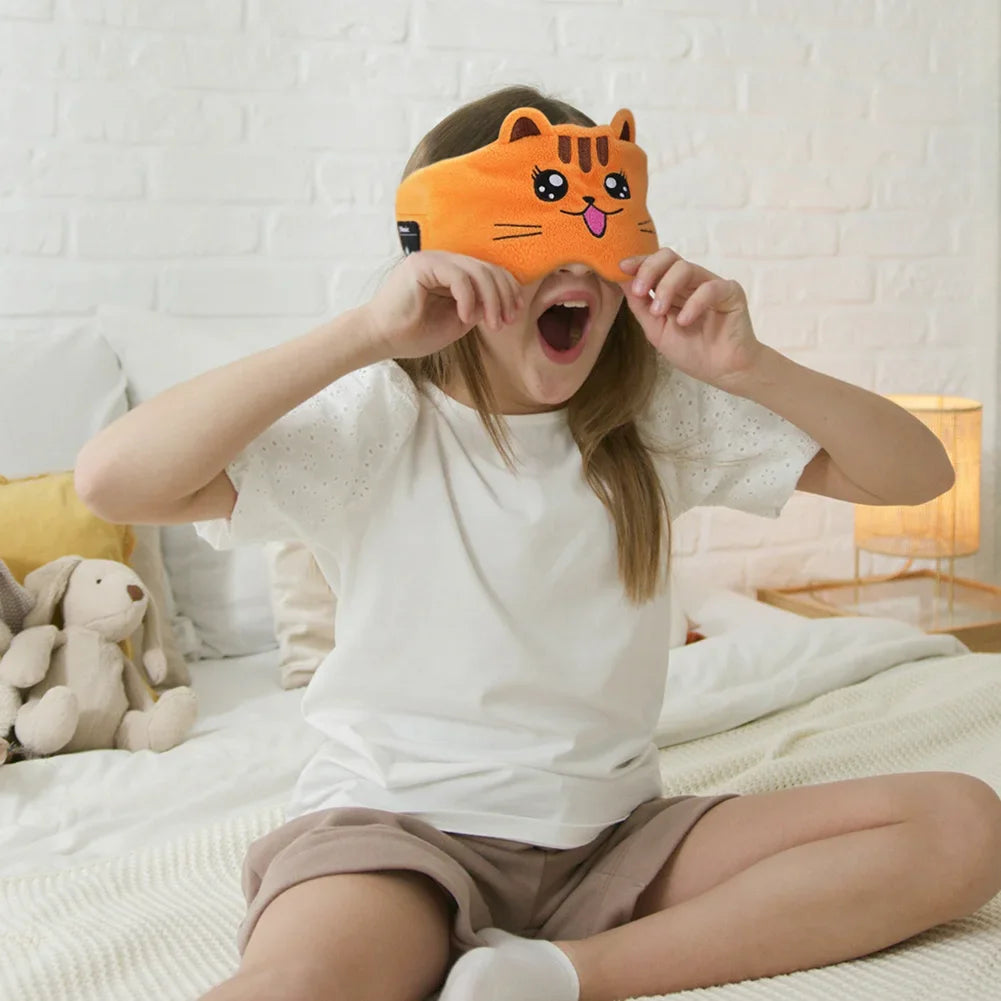 Kid Bluetooth Headphone Sleep Mask Bluetooth 5.0 Stereo Music Player Support Handsfree Soft Music Headband For Children Gifts