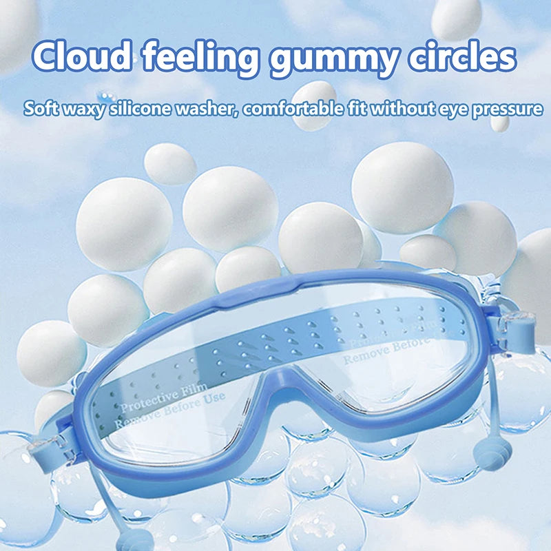 Hot！1 PC Large Frame Swimming Goggles For Kids High Quality Antifog Swim Glasses Waterproof HD Swim Eyewear Swim Equipment