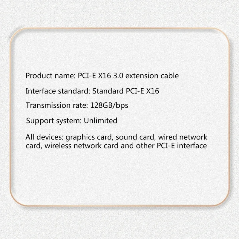Riser Cable PCI For EXPRESS 16X Flexible Cable Card High Speed Extension Port Adapter Card PCIe 3.0 X16 Riser For GPU