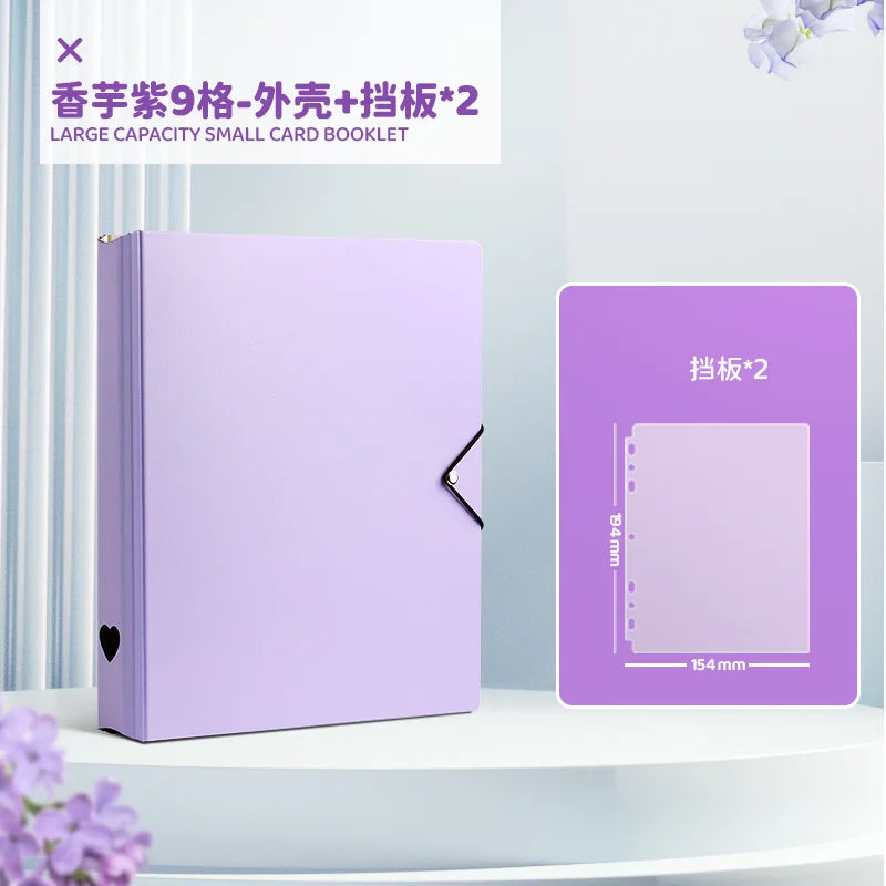 SINGBA a5 / a4 Ring Binder Album for 3" Cards - K-pop Idol Photocard Holder, Polaroid Photo Organizer (4/9 Grid, Refillable)