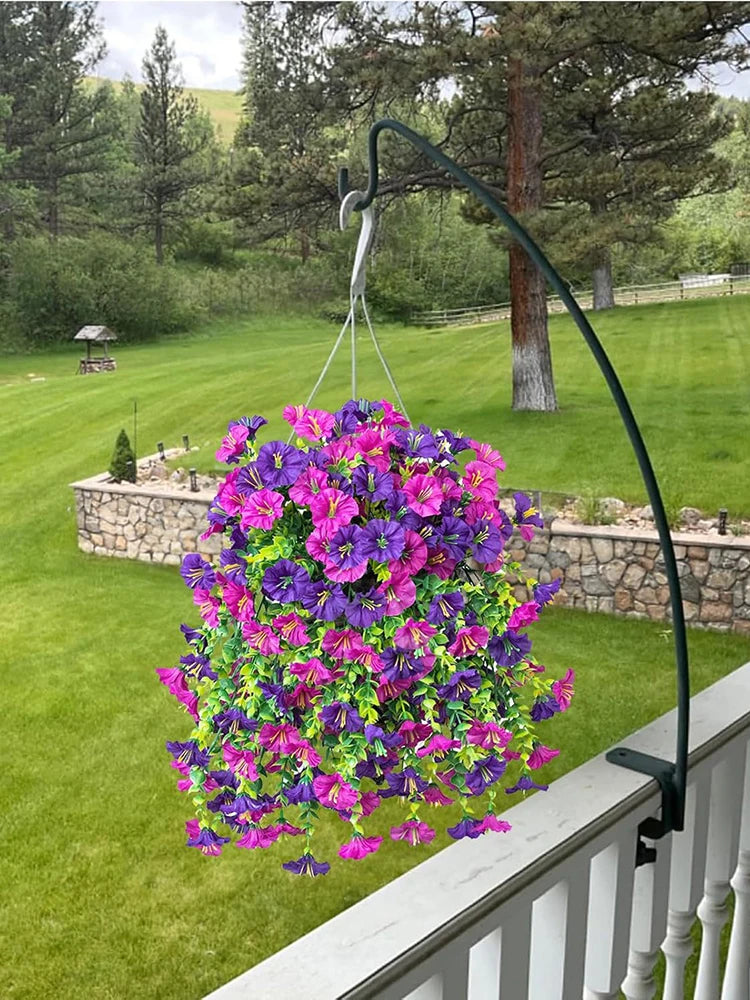 Outdoor courtyard simulation flower eucalyptus morning glory silk flower home wedding decoration wall hanging rattan flower vine