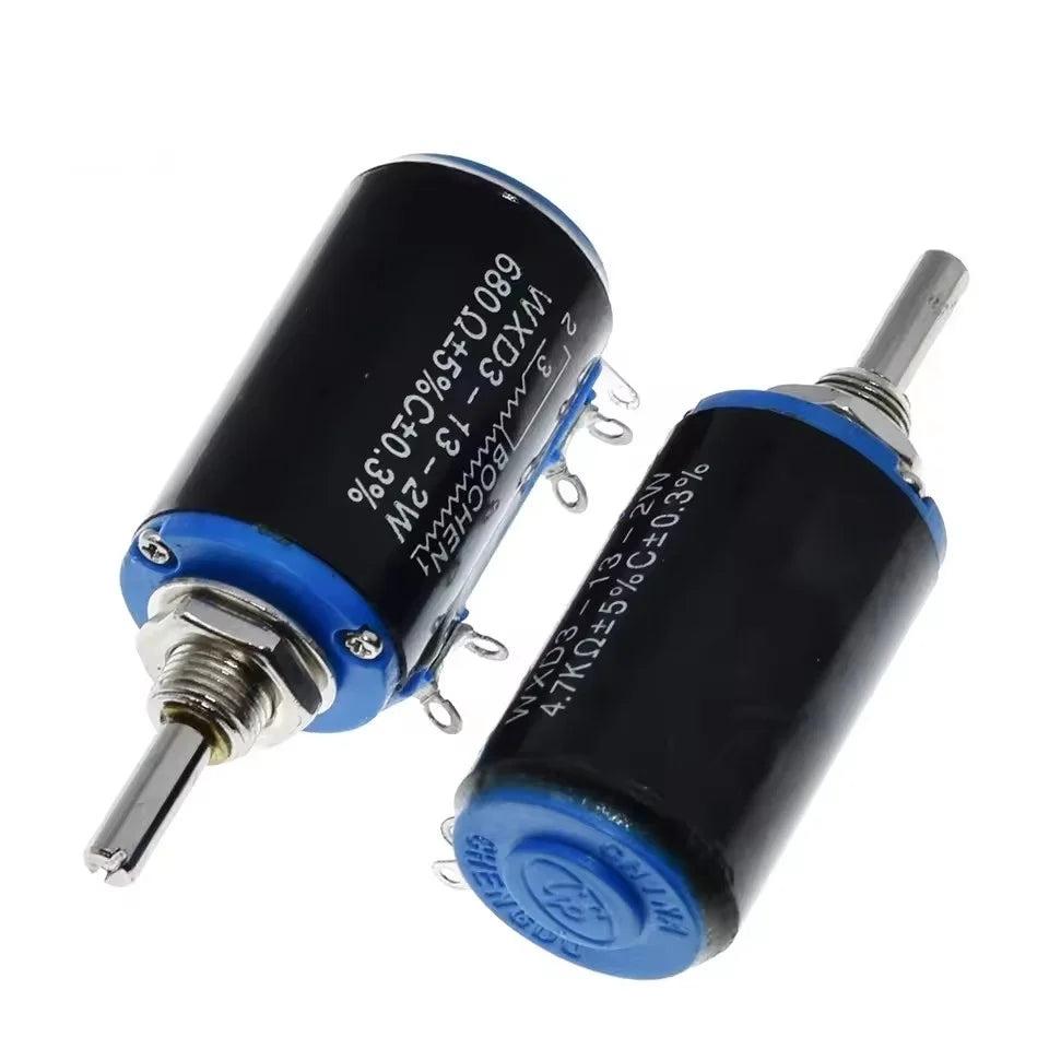 WXD3-13-2W 10K 100/220/470/680 ohm WXD3-13 2W Wirewound Multi-Turn Potentiometer 1K 2.2K 4.7K 5.6K 6.8K 47K 100K Potentiometer