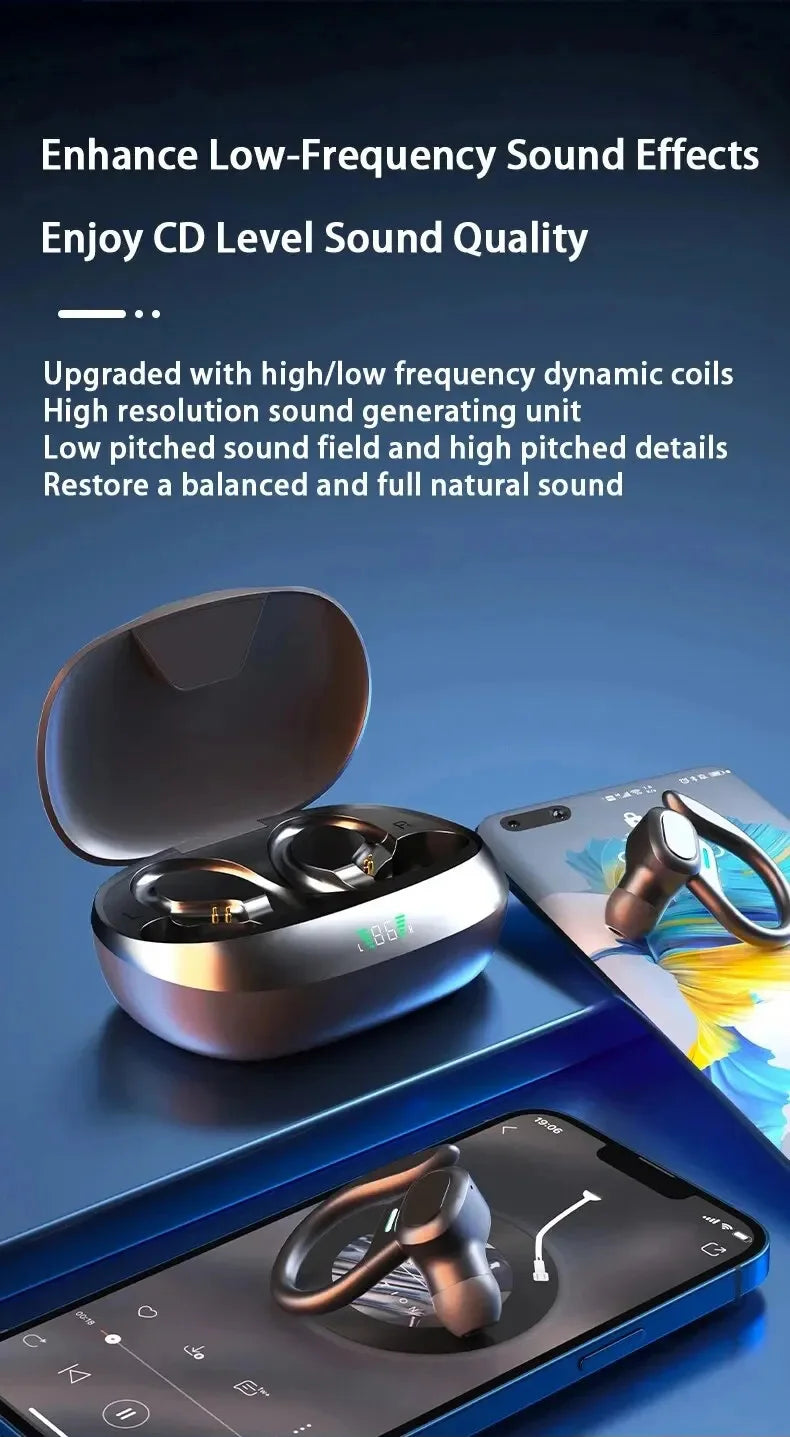 SP16 Wireless Earphones Ture Wireless Earbuds Ear Hook Sports HiFI Stereo Waterproof Headset With Mic TWS Headphone