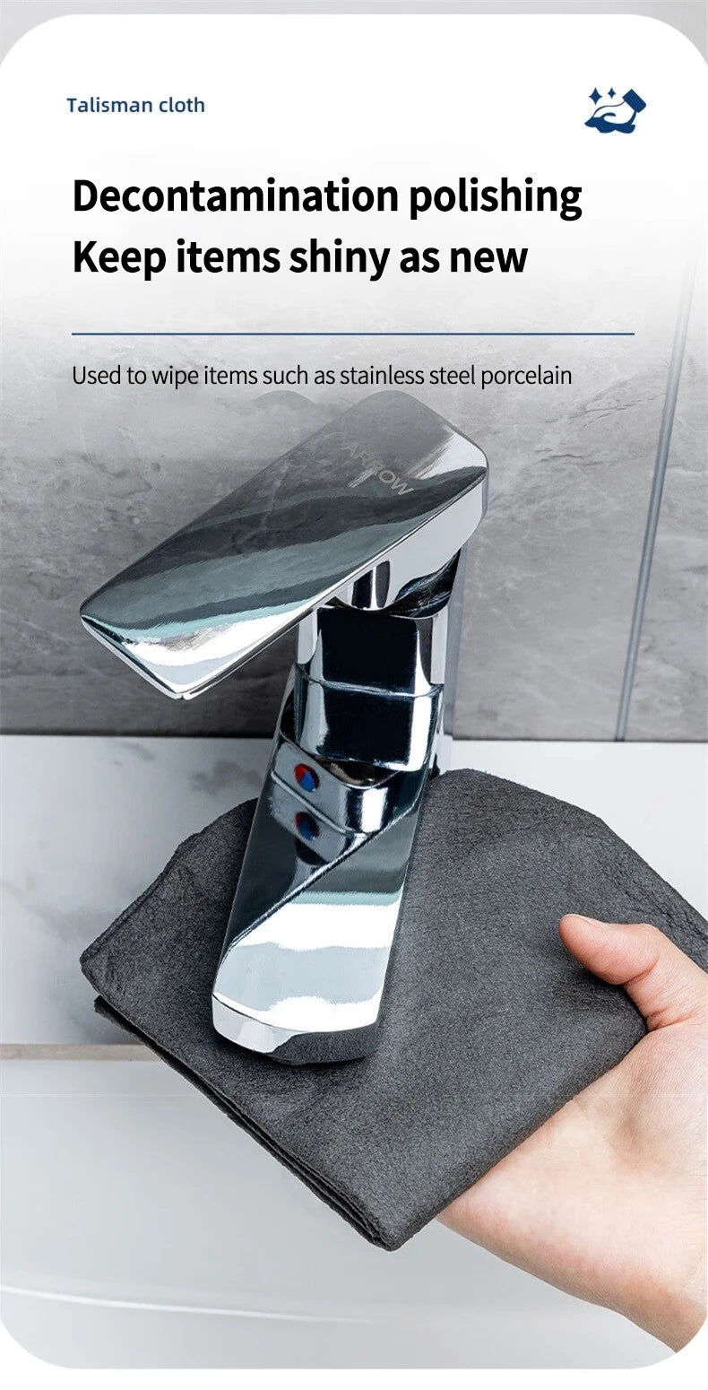 Thickened Magic Cleaning Cloth Microfiber Glass Clean Towel Reusable Washable Lint-free Cleaning Rags for Kitchen Glass Car