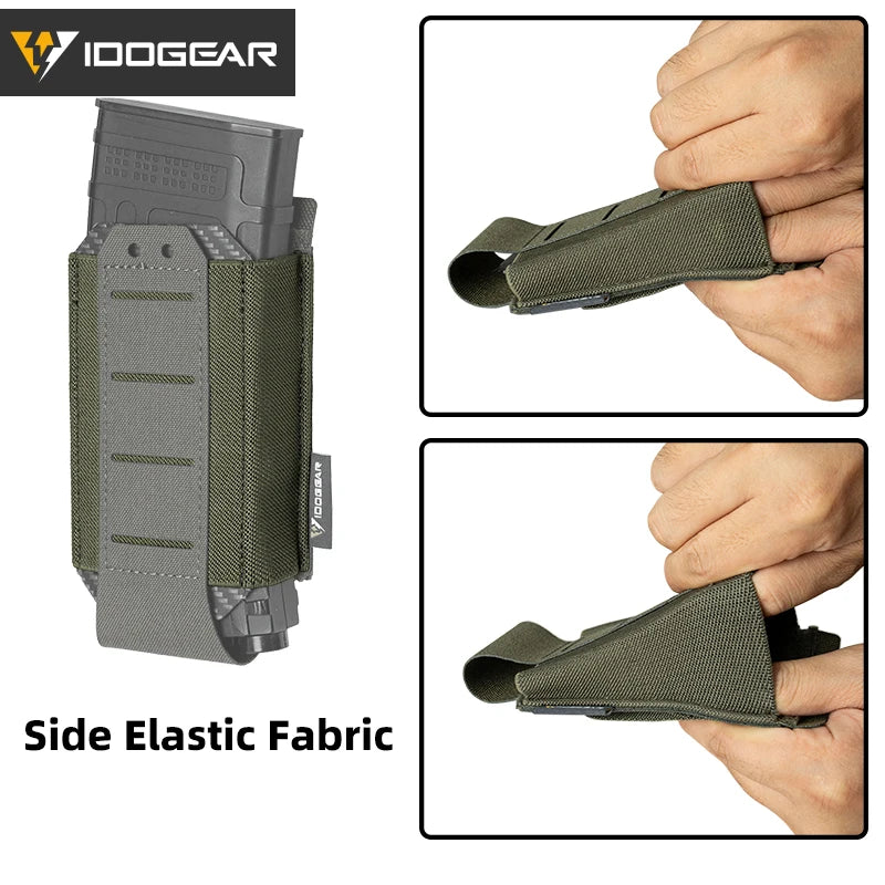 IDOGEAR Tactical Single LSR 556 Mag Pouch Mag Carrier MOLLE Pouch Laser Cut Tool Bags 35135