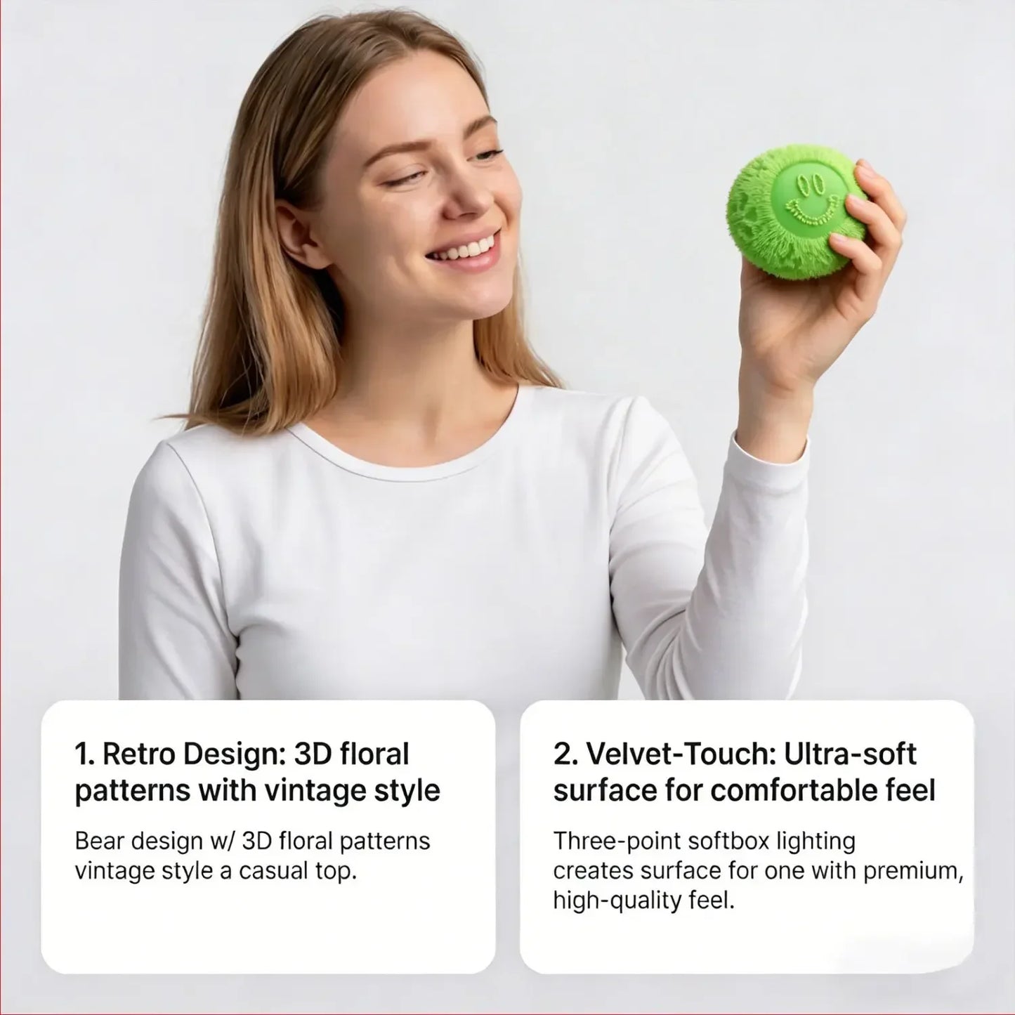 NeeDoh Fuzz Ball Series Desktop decompress Ornament Stress Relief Toys Squishy Toys for Under Pressure Fun Soft Stress Ball gift