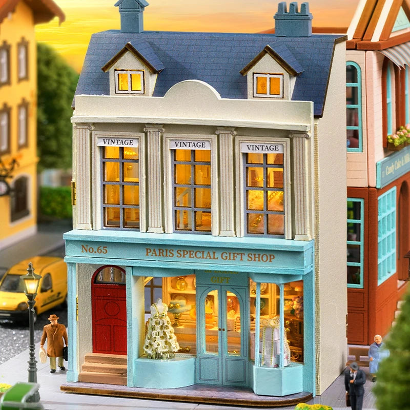 DIY Wooden Doll Houses Mini Assembly Handmade Small House Creative Scene Decoration DollHouse For Toys Birthday Gifts