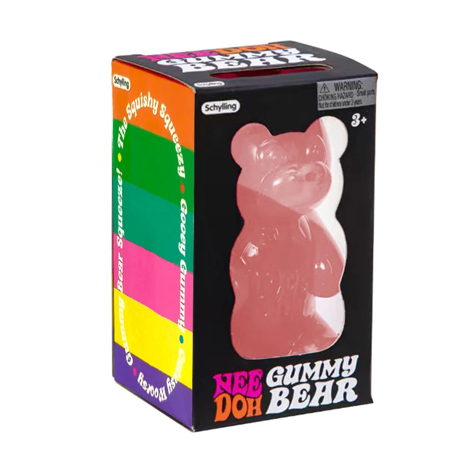 NeeDoh Gummy Bear Squishy Toy Soft Stress Relief Sensory Fidget Squeeze Toy for Kids & Adults Non-Toxic Anxiety Relief Desk Toy