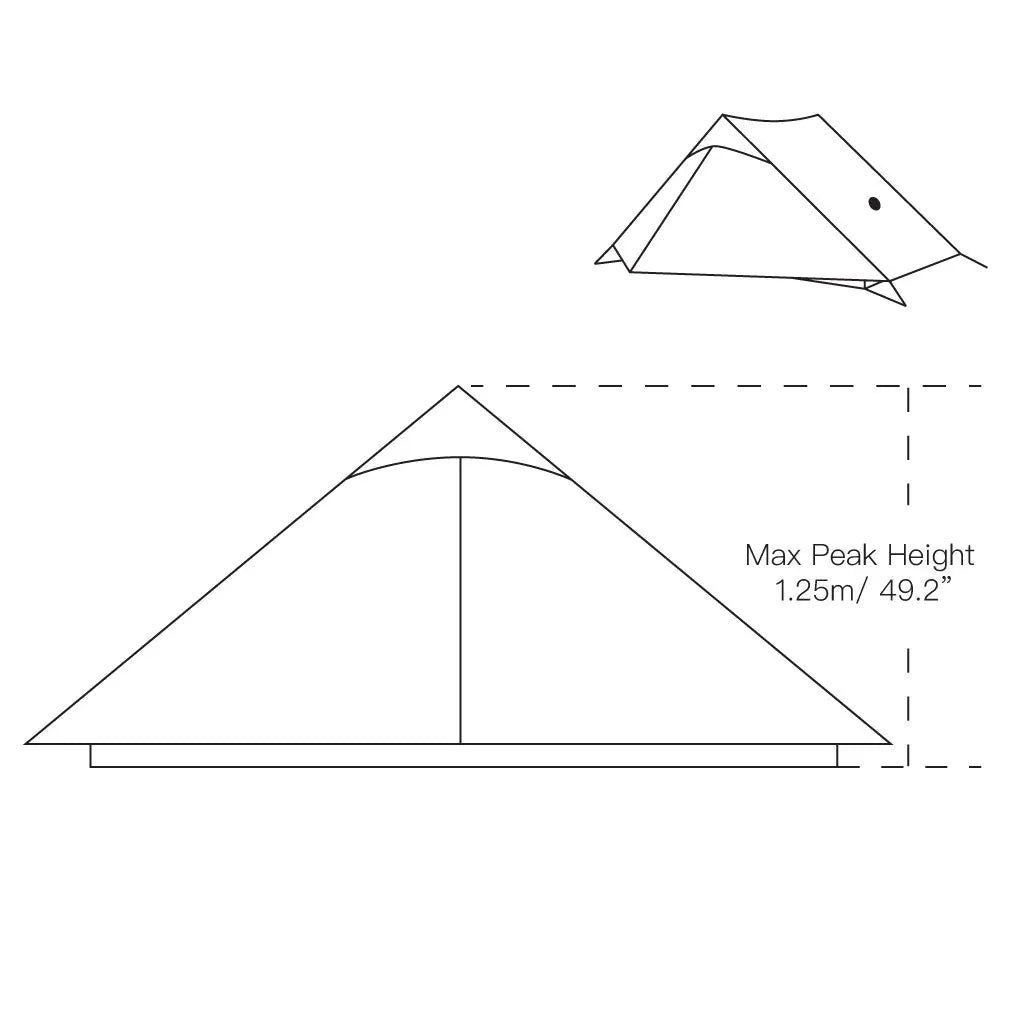 2024 New Version FLAME'S CREED LanShan 2 Person Oudoor Ultralight Camping Tent 3 Season Professional 15D Silnylon Rodless Tent