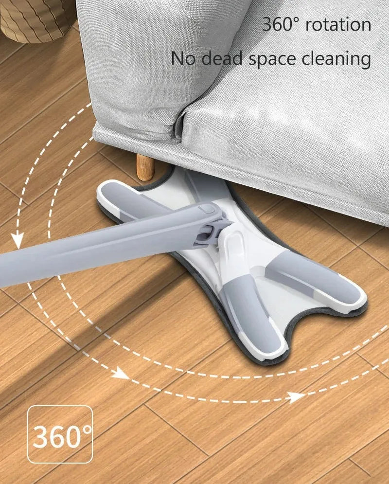 X-type Flat Floor Mop for Hardwood Wood Ceramic Tiles Home 360 Degree Squeeze Mop Hand-free Wash Lazy Mop Home Cleaning Tools